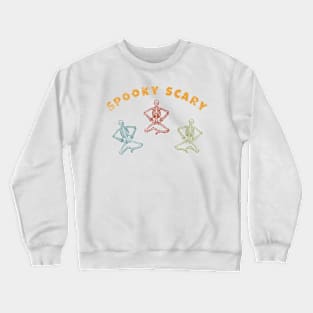 Spooky Scary Halloween Skeletons Vintage Beachy Color Gifts Crewneck Sweatshirt